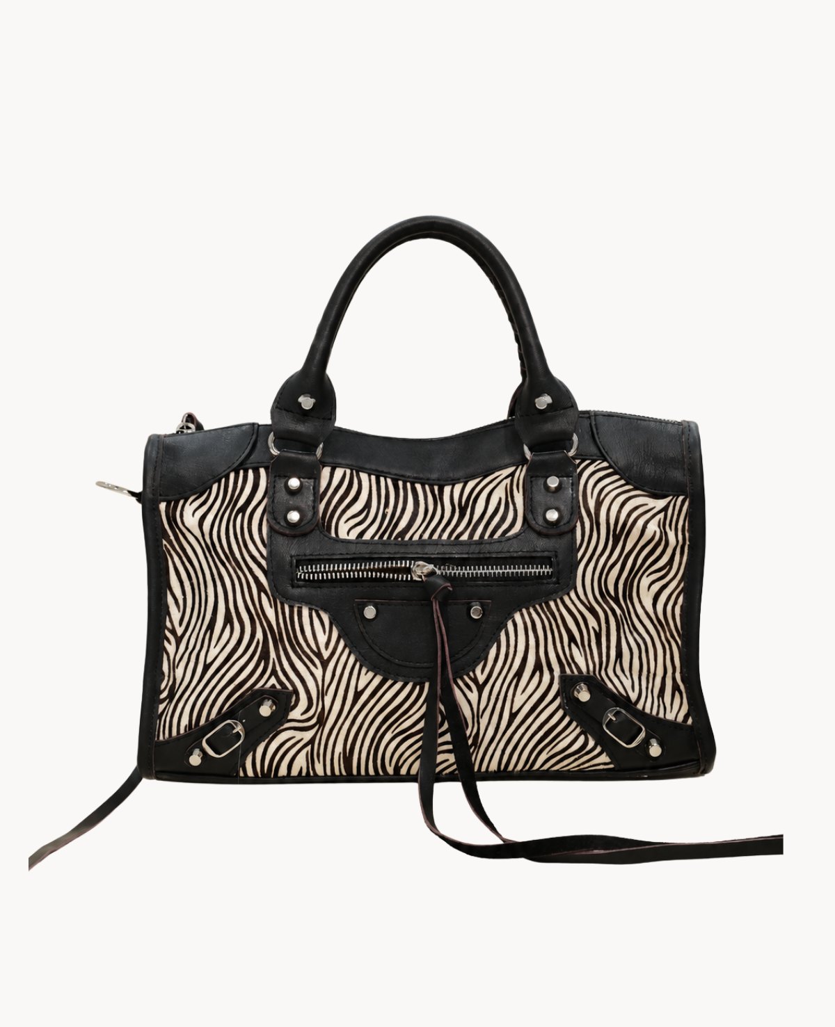 Zebra Calf Hair City Bag