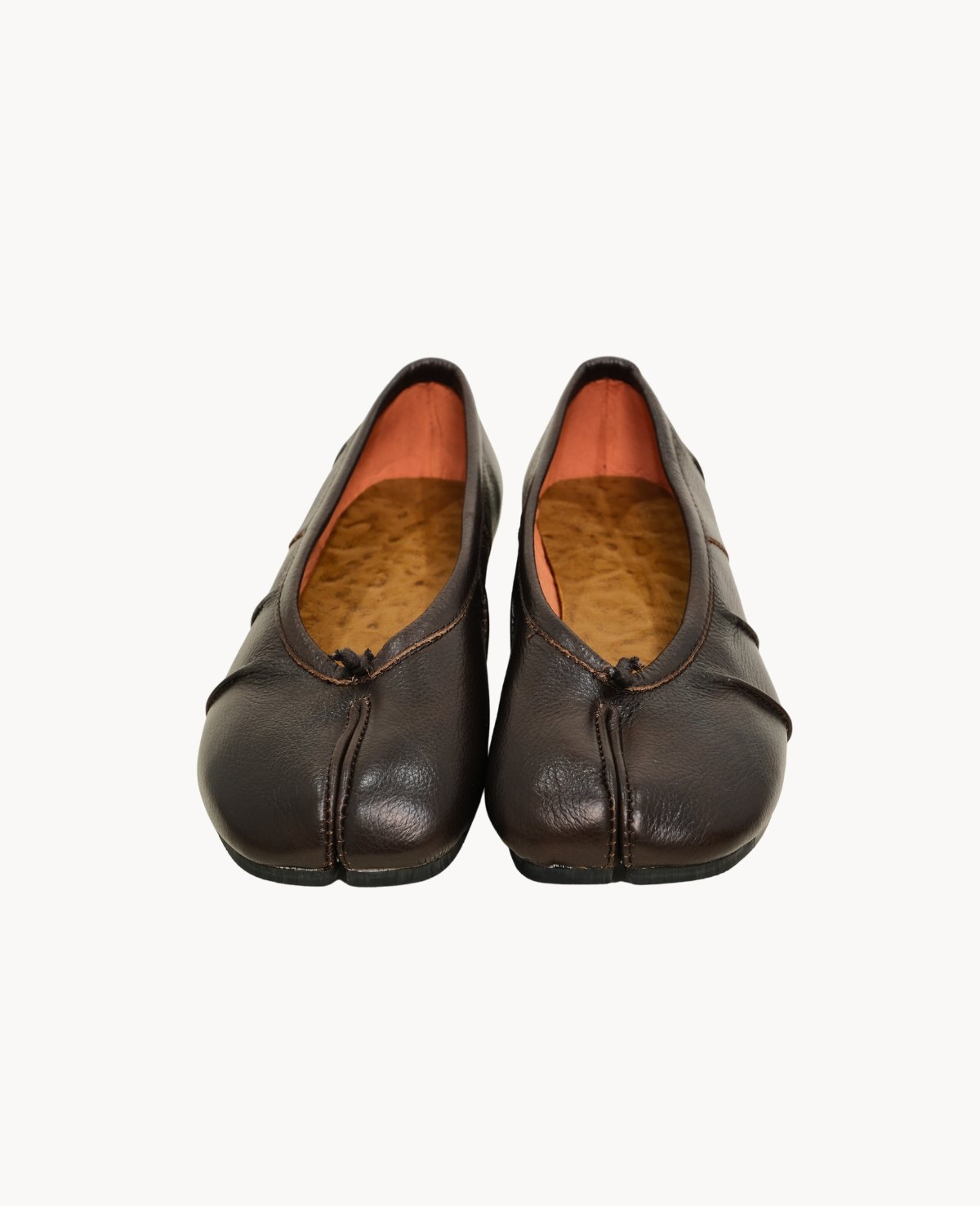 Dark Brown Gathered Tabi