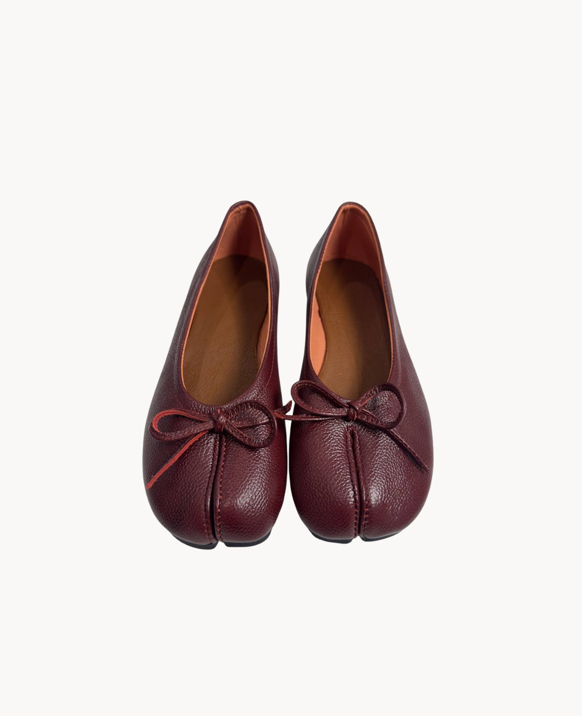 Burgundy Bow Tabi